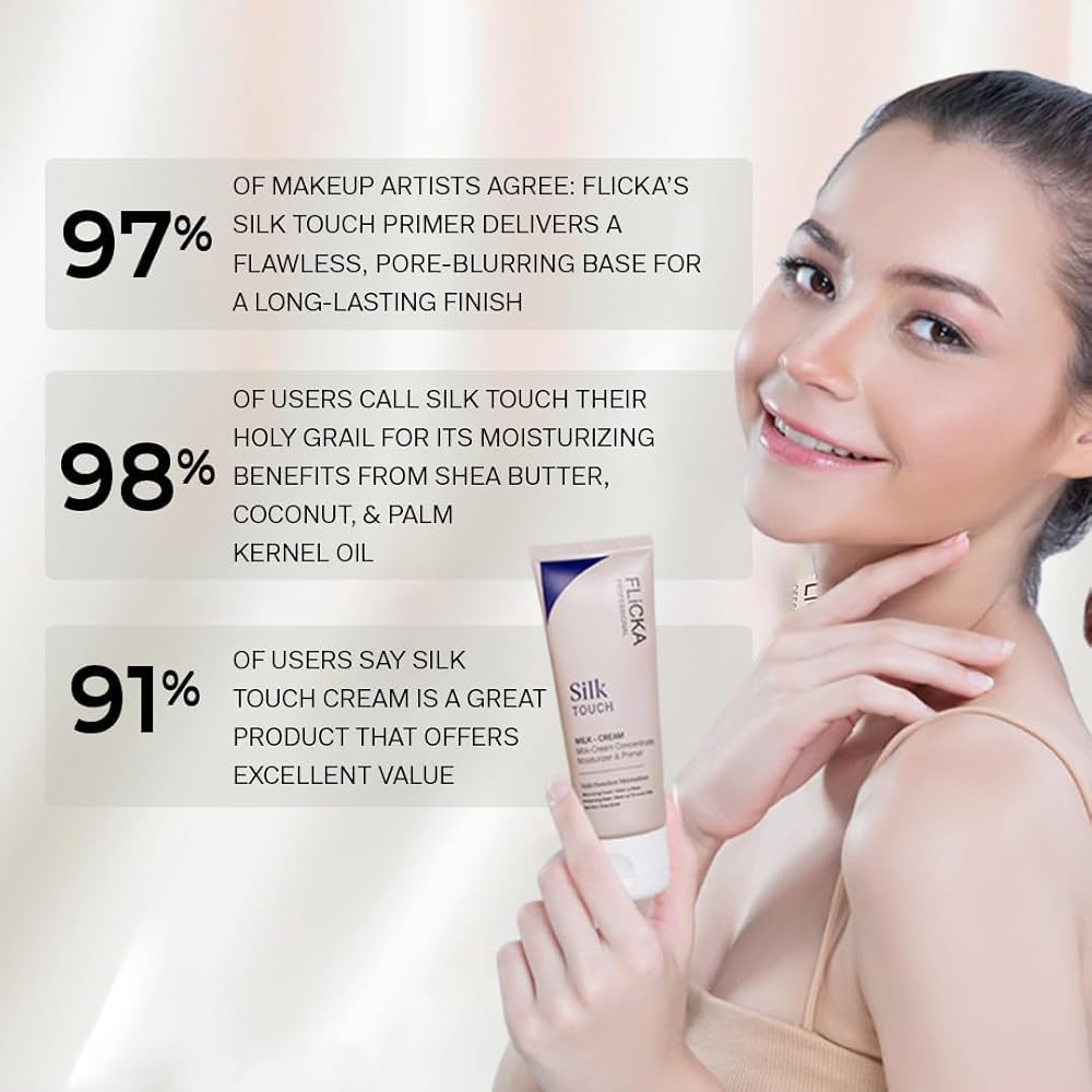 Flicka Silk Touch - 3 in 1 Moisturizer, Primer & Sunscreen for Face