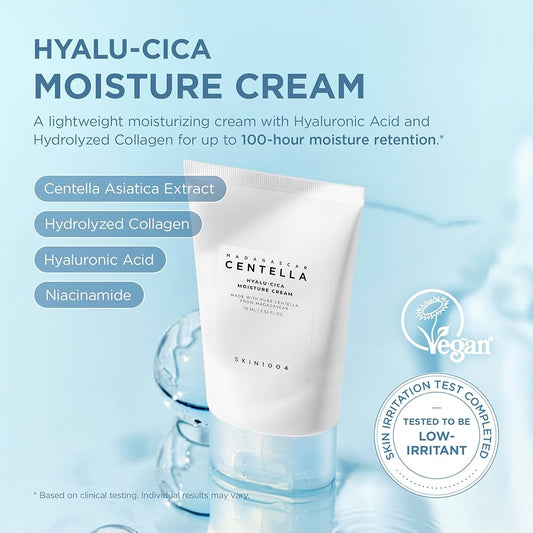 SKIN1004 Madagascar Centella Hyalu-Cica Moisture Cream (75ml) – Hydrating & Soothing Face Moisturizer