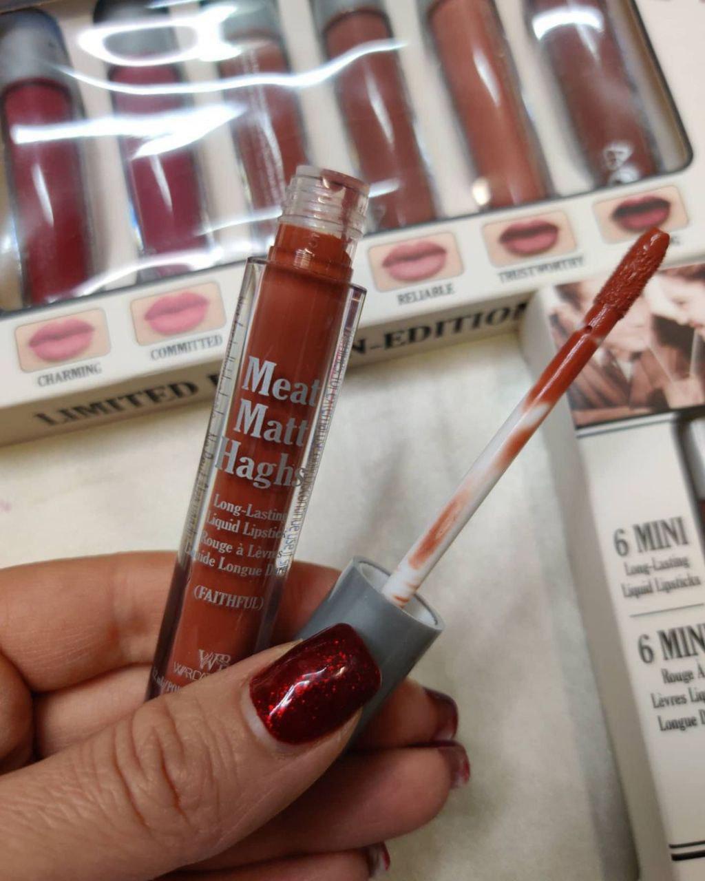 Warda Beauty Meat Matte Haghs Liquid Lipsticks Pack of 6