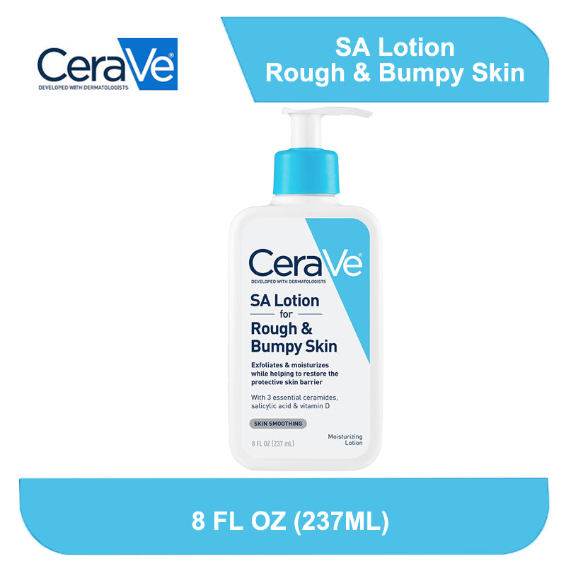 CeraVe SA Lotion bottle for rough and bumpy skin with moisturizing and exfoliating ingredients