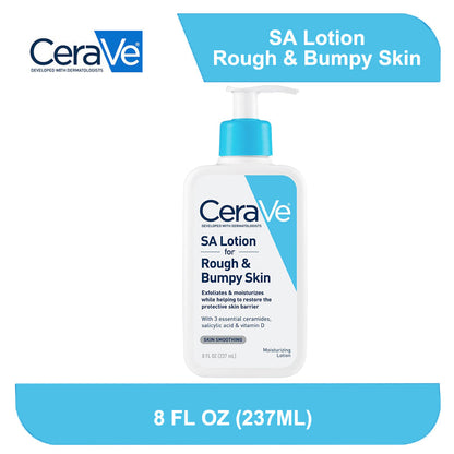 CeraVe SA Lotion bottle for rough and bumpy skin with moisturizing and exfoliating ingredients
