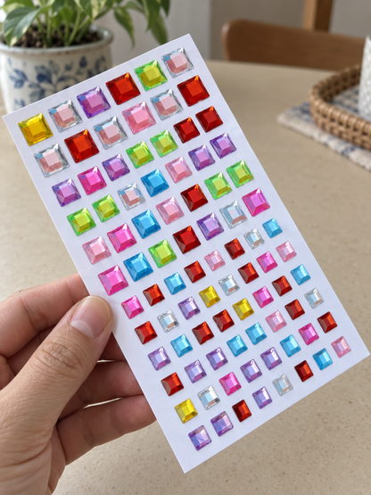 Bedazzling Gem Stickers – Multicolour DIY Sparkle | 9 Designs