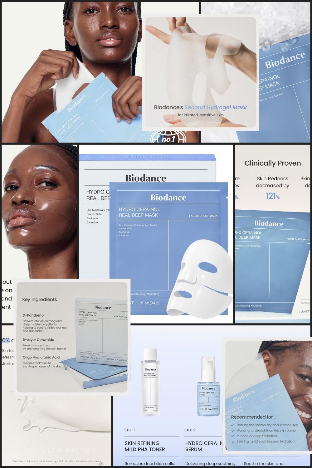 Biodance hydro cera-nol real deep mask ( 4x Sheet Mask )