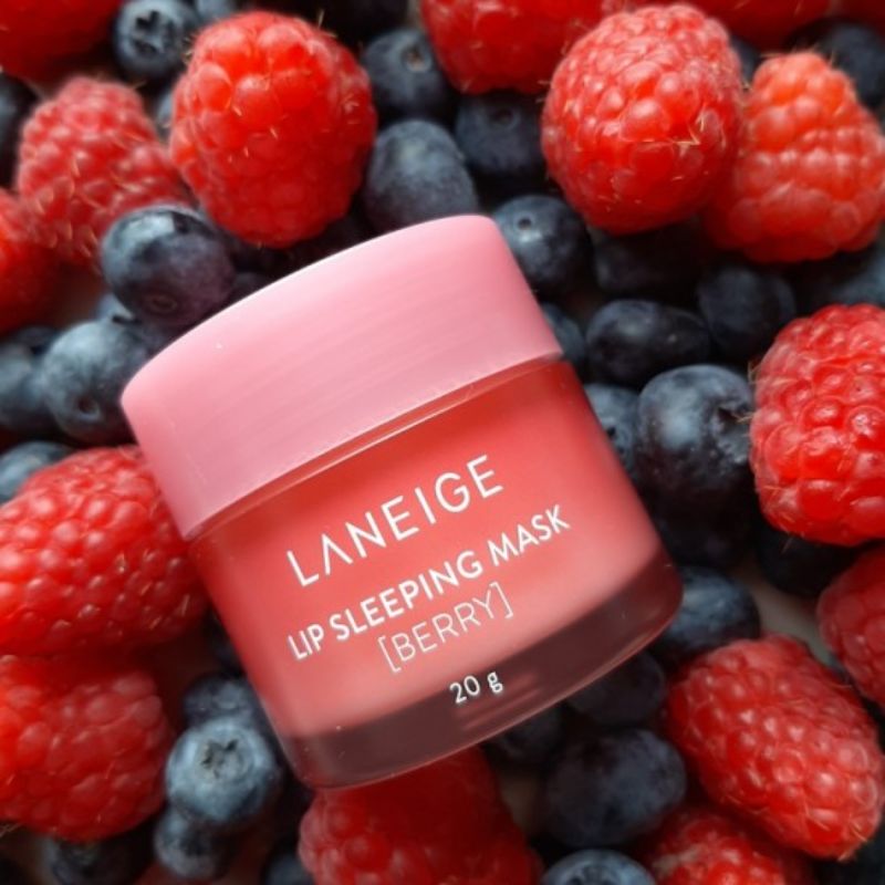 LANEIGE Lip Sleeping Mask Berry 20g balm in rose color for intense overnight lip hydration