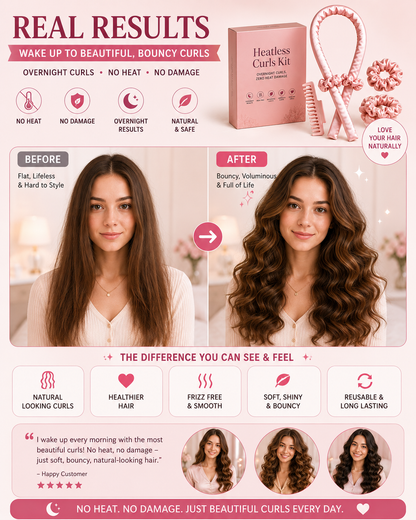 Heatless Silk Hair Curling Set