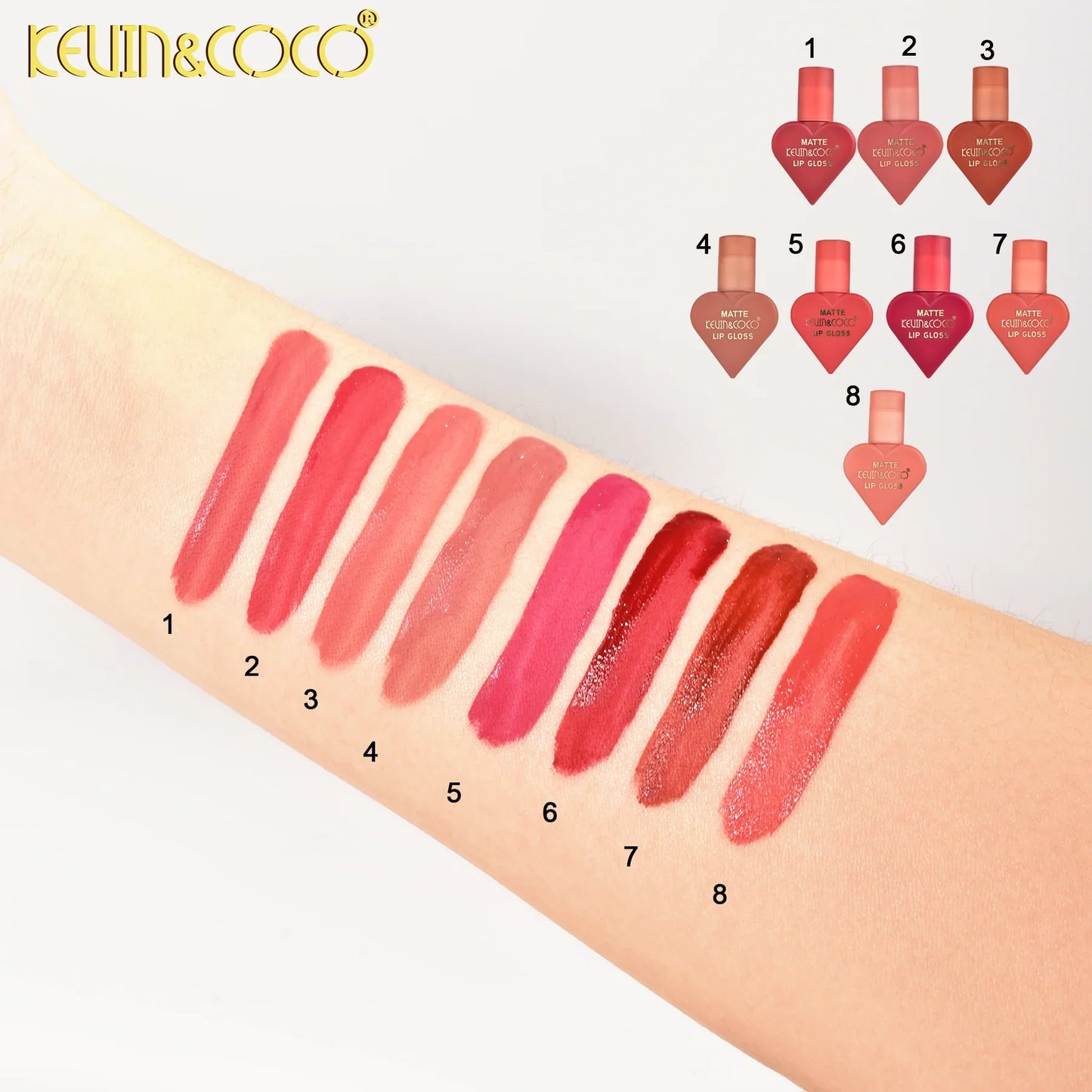 Kevin & Coco Love Garden 8-Piece Water Proof Lip Gloss Set