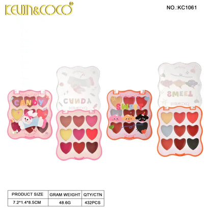 Kevin & Coco 9-Color Heart Animal Candy Lip Cream