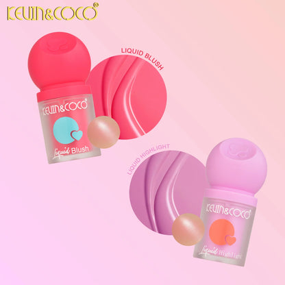 Kevin & Coco Liquid Blush & Highlighter ( Set of 4 )