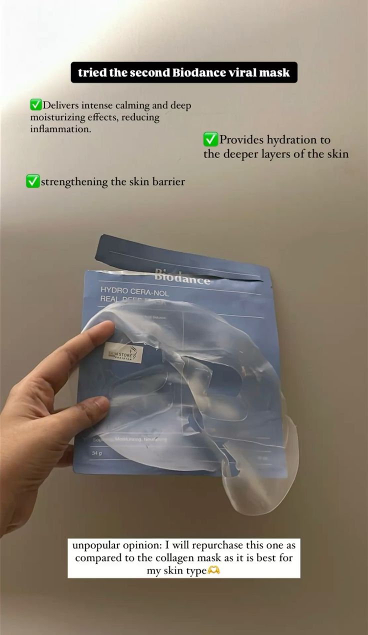 Biodance hydro cera-nol real deep mask ( 4x Sheet Mask )