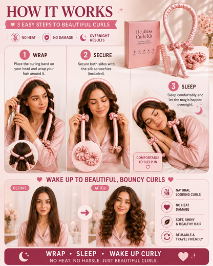 Heatless Silk Hair Curling Set