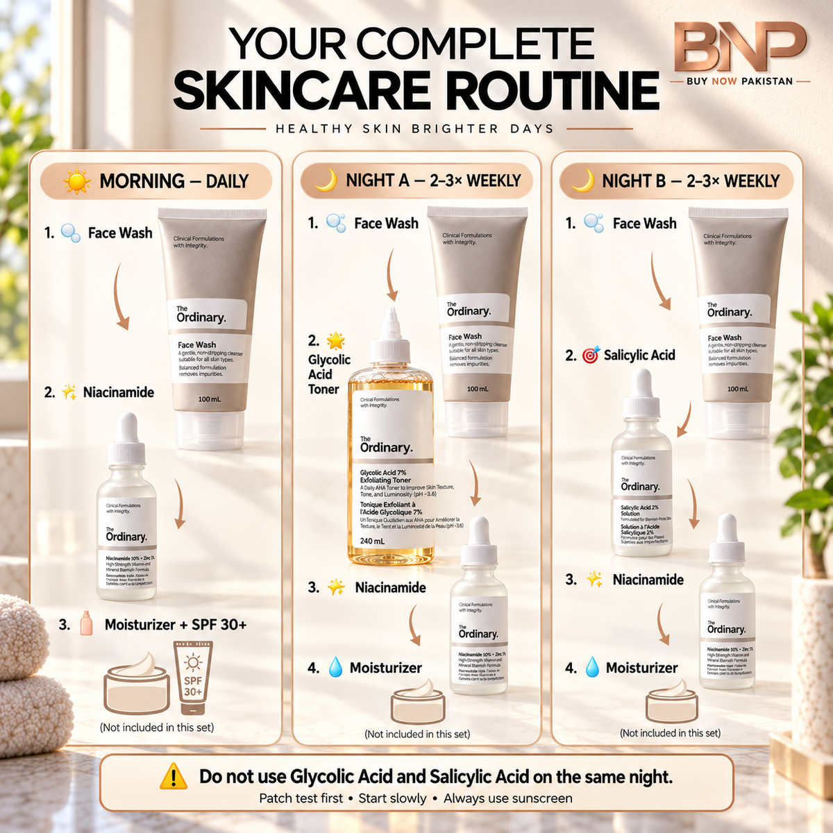 The Ordinary Daily Set — Complete 4-Product Skincare Routine (100% Authentic)