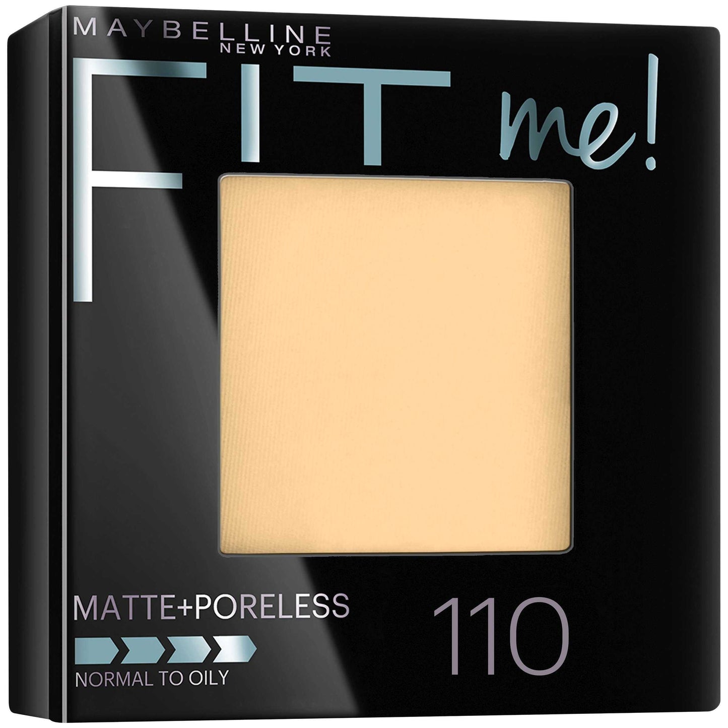 Maybelline Fit Me Matte + Poreless Powder 110 Porcelain compact for shine-free, smooth skin