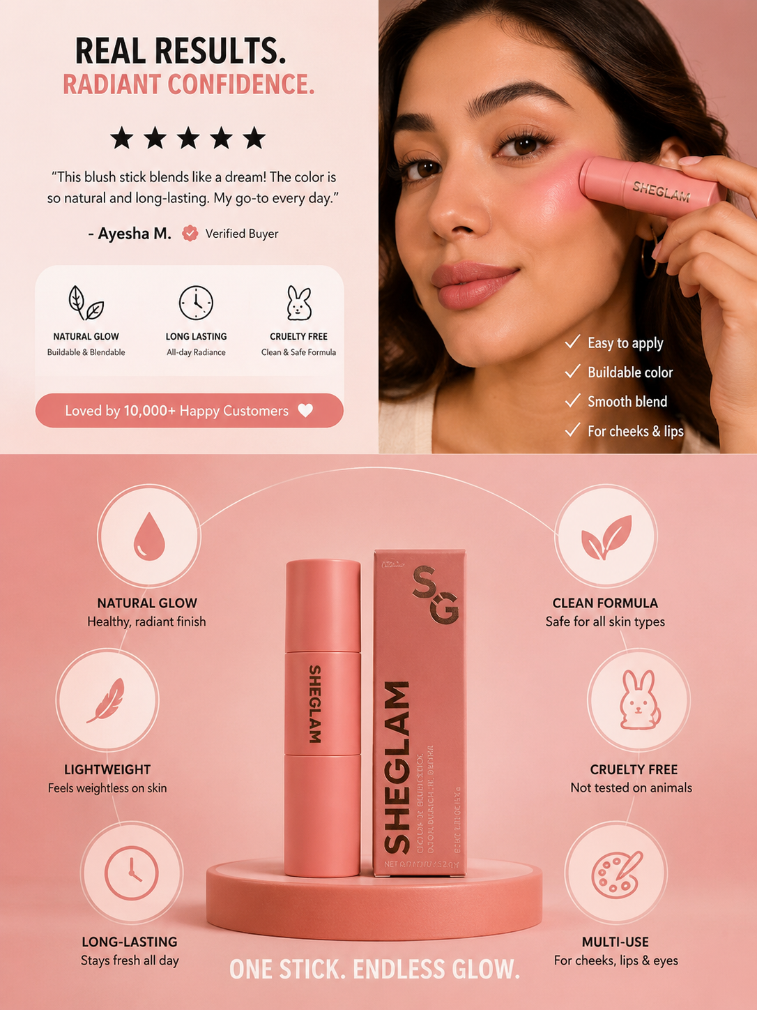 Sheglam Snatch N Blush Stick