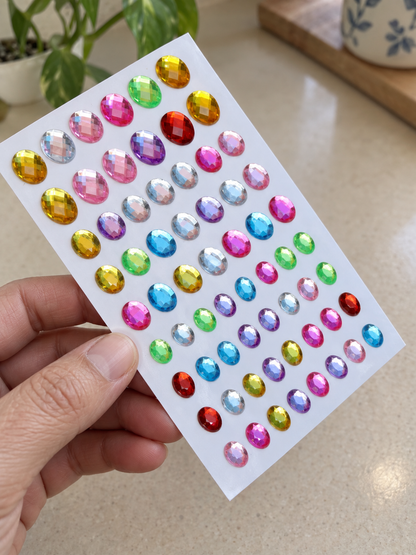 Bedazzling Gem Stickers – Multicolour DIY Sparkle | 9 Designs