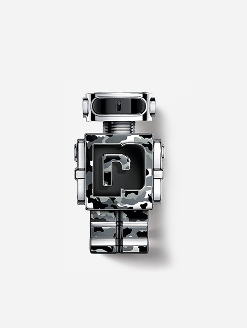 Phantom Paco Rabanne sensual fresh perfume 100ml bottle with sleek silver and black design
