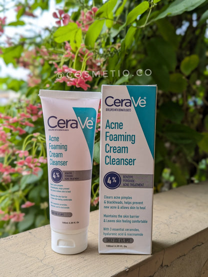 CeraVe Acne Foaming Cream Cleanser with 4% Benzoyl Peroxide - Buy Now Pakistan