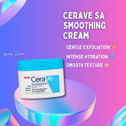 CeraVe SA Smoothing Cream tube with product label for rough and bumpy skin care