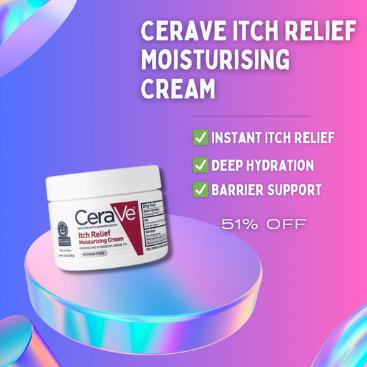 CeraVe Itch Relief Moisturising Cream for fast, long-lasting itch relief and hydration