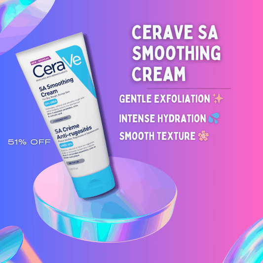 CeraVe SA Smoothing Cream for dry, rough, and bumpy skin with salicylic acid and hydration benefits
