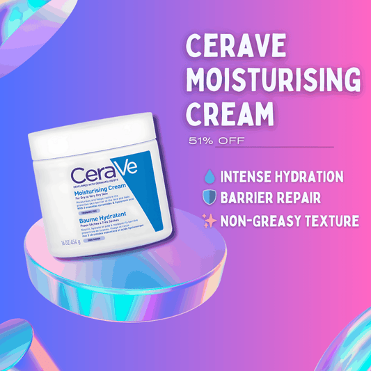 CeraVe Moisturising Cream jar for dry to very dry skin hydration and barrier repair