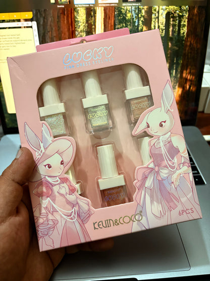 Kevin & Coco Pink Dress Eyeliner ( Set of 6 )