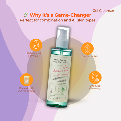 Axis-Y Quinoa One-Step Balanced Gel Cleanser - Buy Now Pakistan