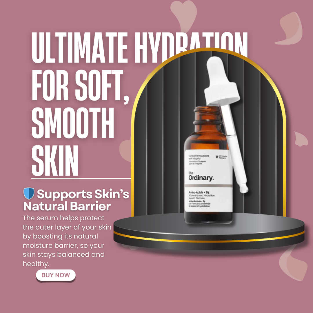 The Ordinary Amino Acids + B5 serum bottle for skin hydration and nourishment