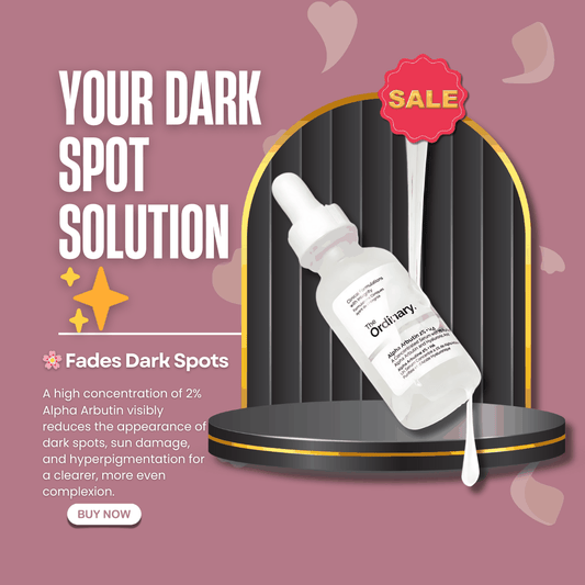 The Ordinary Alpha Arbutin 2% + HA serum bottle for brightening and hydrating skin