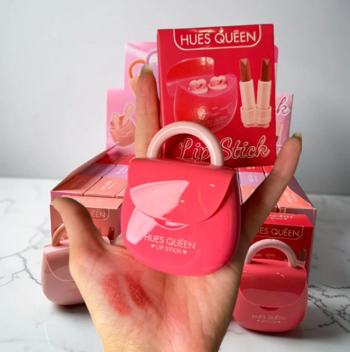 Hues Queen Bag Shape Hydrating Lipstick — 3 Shades