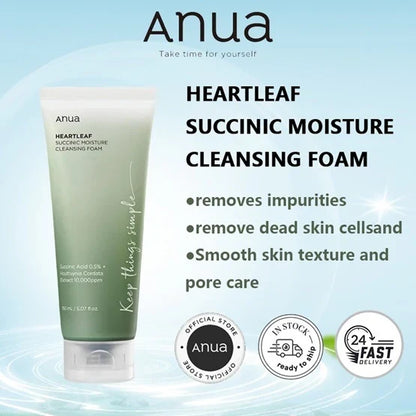 ANUA Heartleaf Succinic Moisture Cleansing Foam