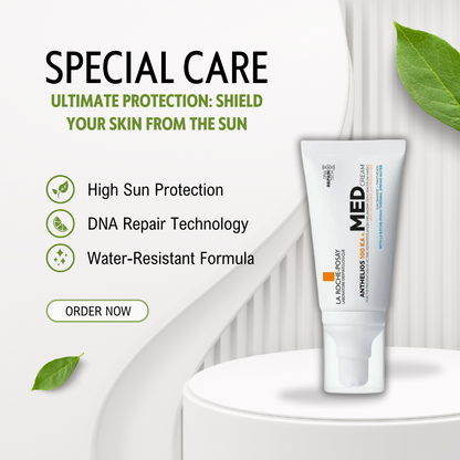LA Roche-Posay Anthelios 100 KA+ MED Cream SPF 100+ sun protection for sensitive skin 50ml bottle