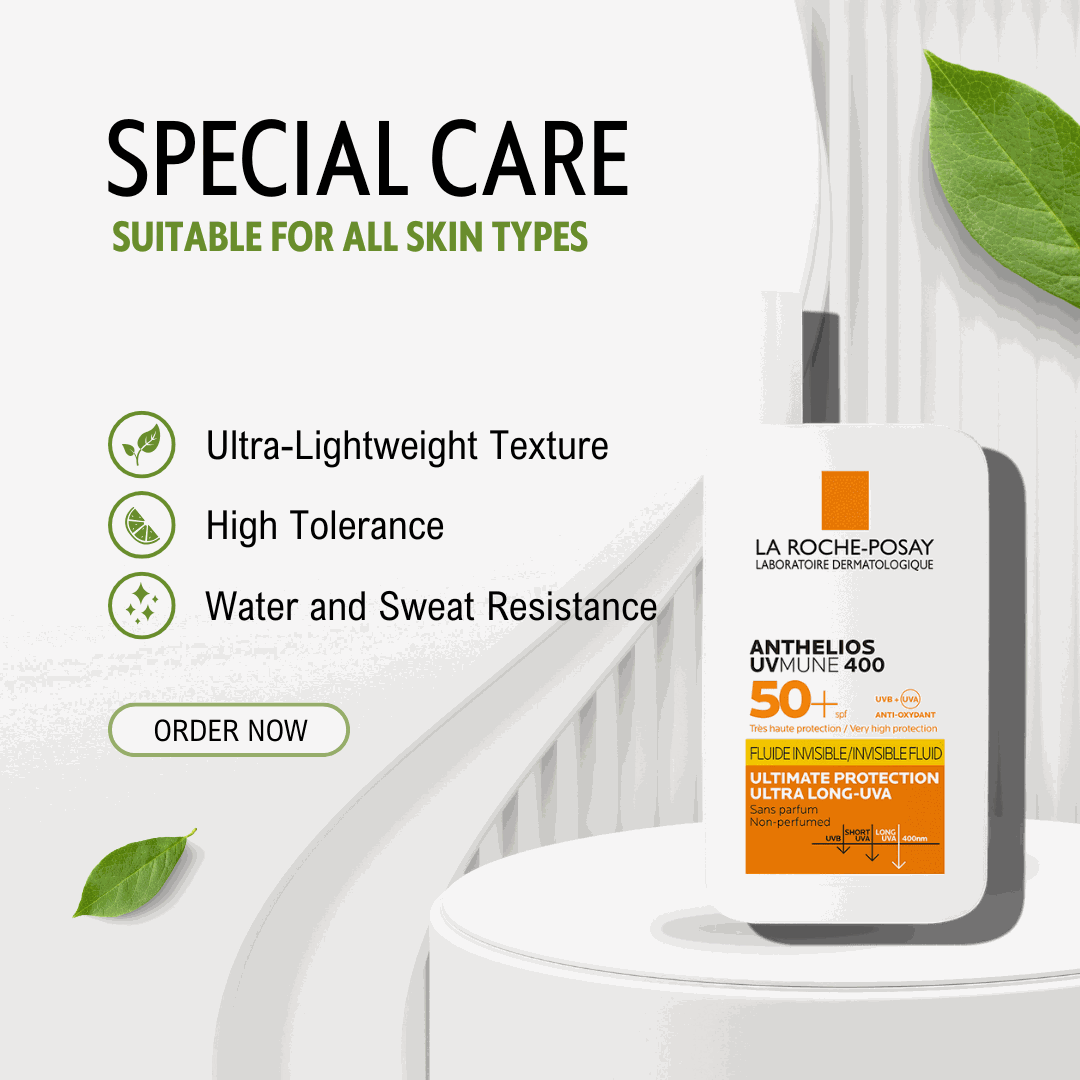 La Roche-Posay Anthelios UVMUNE 400 Invisible Fluid SPF 50+ lightweight sunscreen bottle