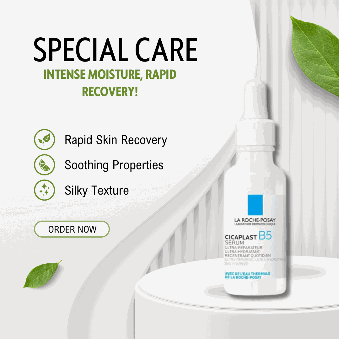 La Roche-Posay Cicaplast B5 Ultra Moisturizing Repair Serum bottle for hydrating and repairing skin