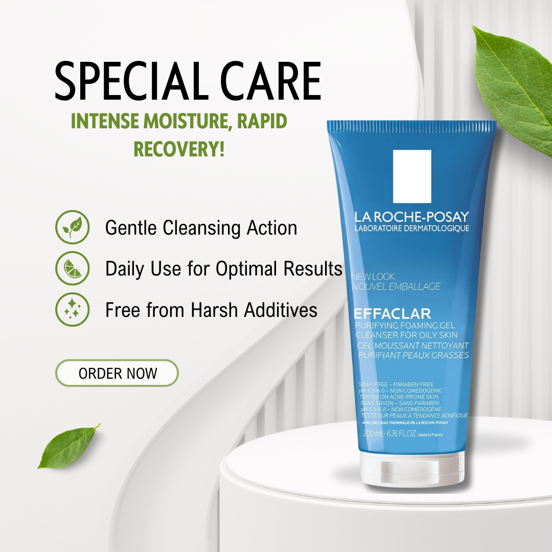 La Roche-Posay Effaclar AR Purifying Foaming Gel for oily and sensitive skin, 200ml cleanser.