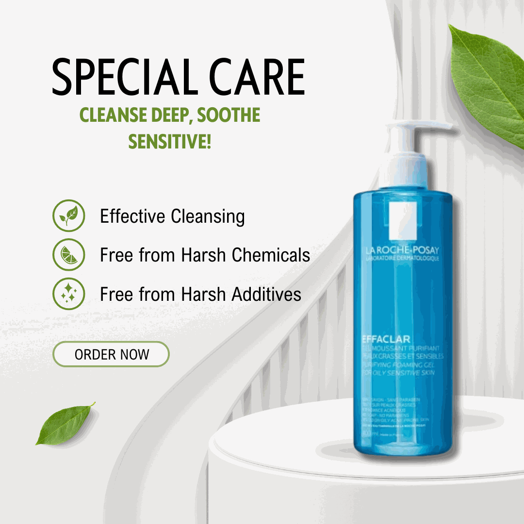 La Roche-Posay Effaclar AR Purifying Foaming Gel 400ml for oily sensitive skin cleansing and soothing