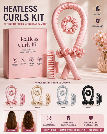 Heatless Silk Hair Curling Set
