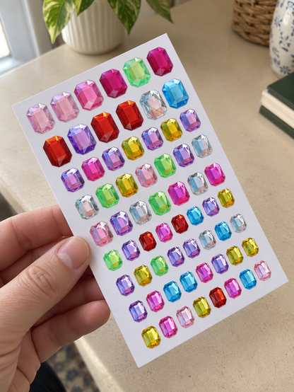 Bedazzling Gem Stickers – Multicolour DIY Sparkle | 9 Designs