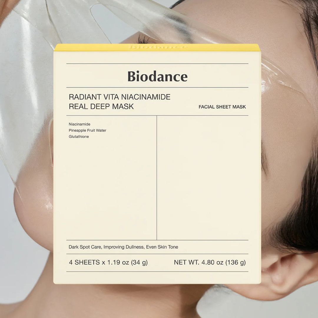 Biodance radiant vita niacinamide real deep mask ( 4x Sheet Mask )