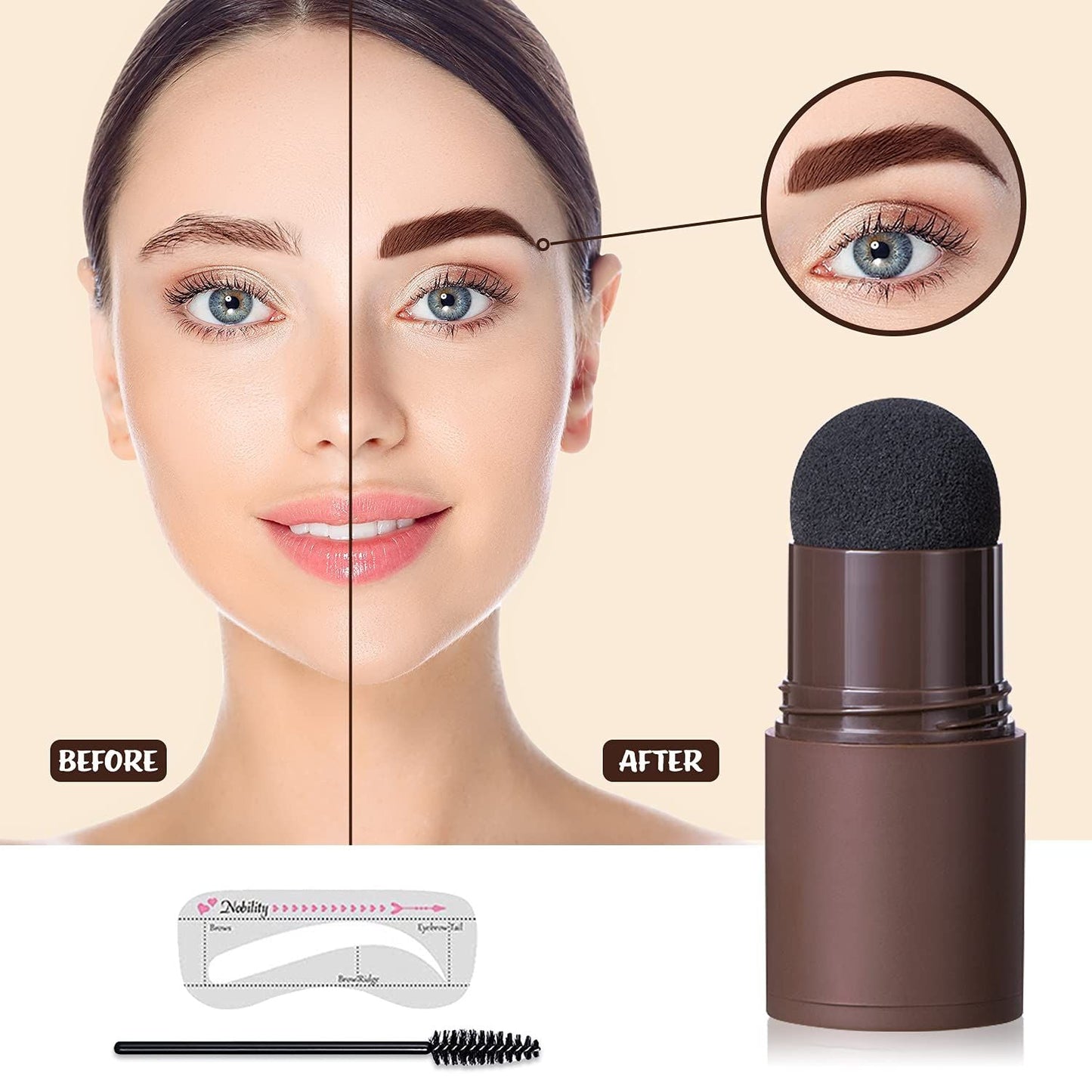 Multi functional eyebrow stamp