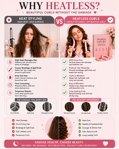 Heatless Silk Hair Curling Set