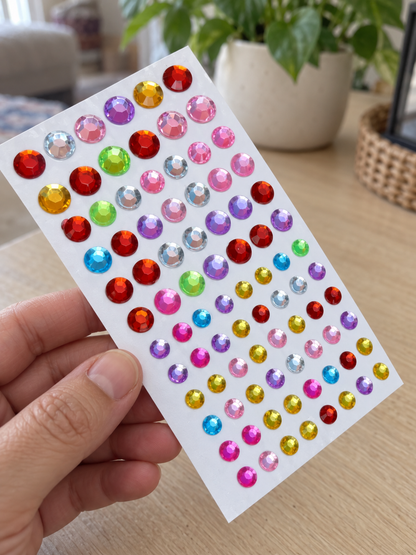 Bedazzling Gem Stickers – Multicolour DIY Sparkle | 9 Designs