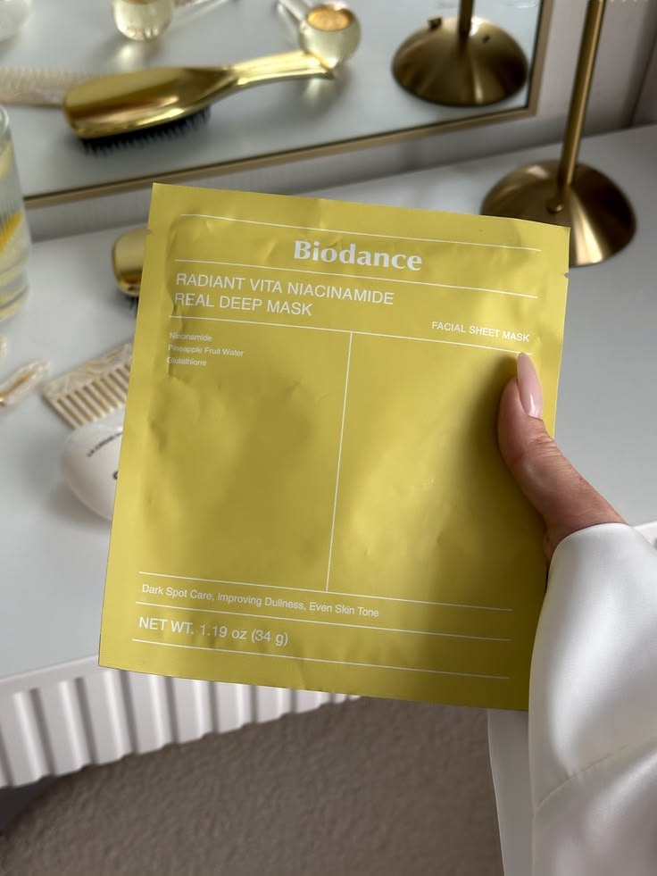 Biodance radiant vita niacinamide real deep mask ( 4x Sheet Mask )