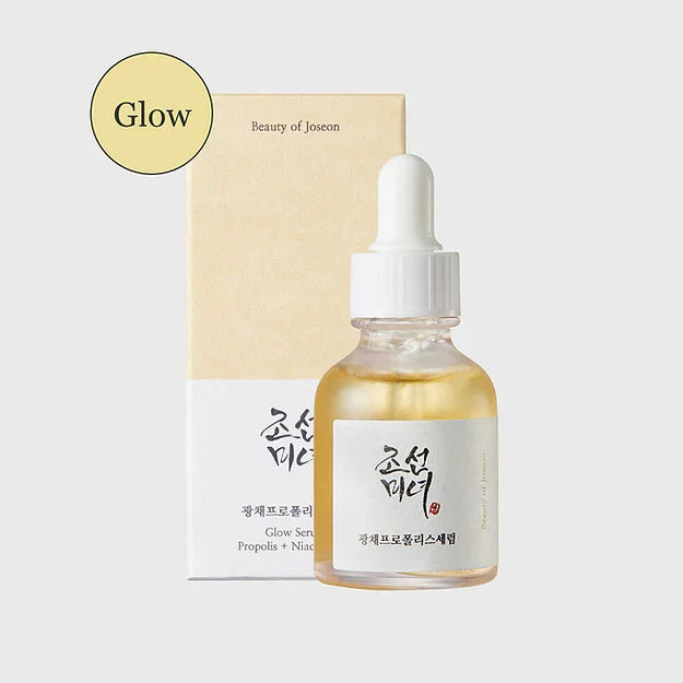Beauty of Joseon Glow Serum bottle with propolis and niacinamide for radiant skin