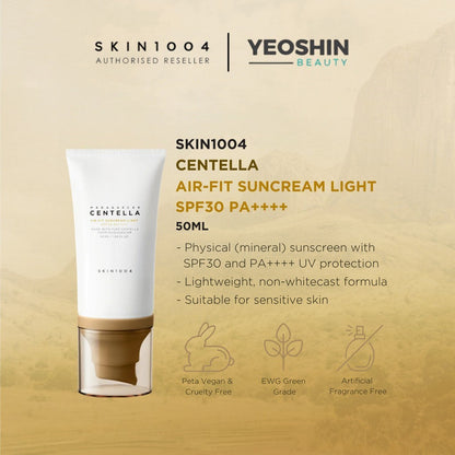 SKIN 1004 madagascar centella air-fit suncream light spf30 pa++++